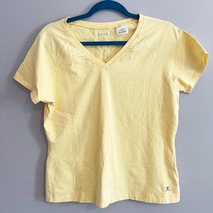 Danskin Butter Yellow Athletic T-Shirt - Large